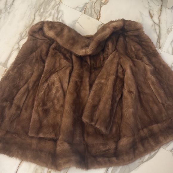 Vintage Mink Ruffled Collar, Sz L - Picture 12 of 14